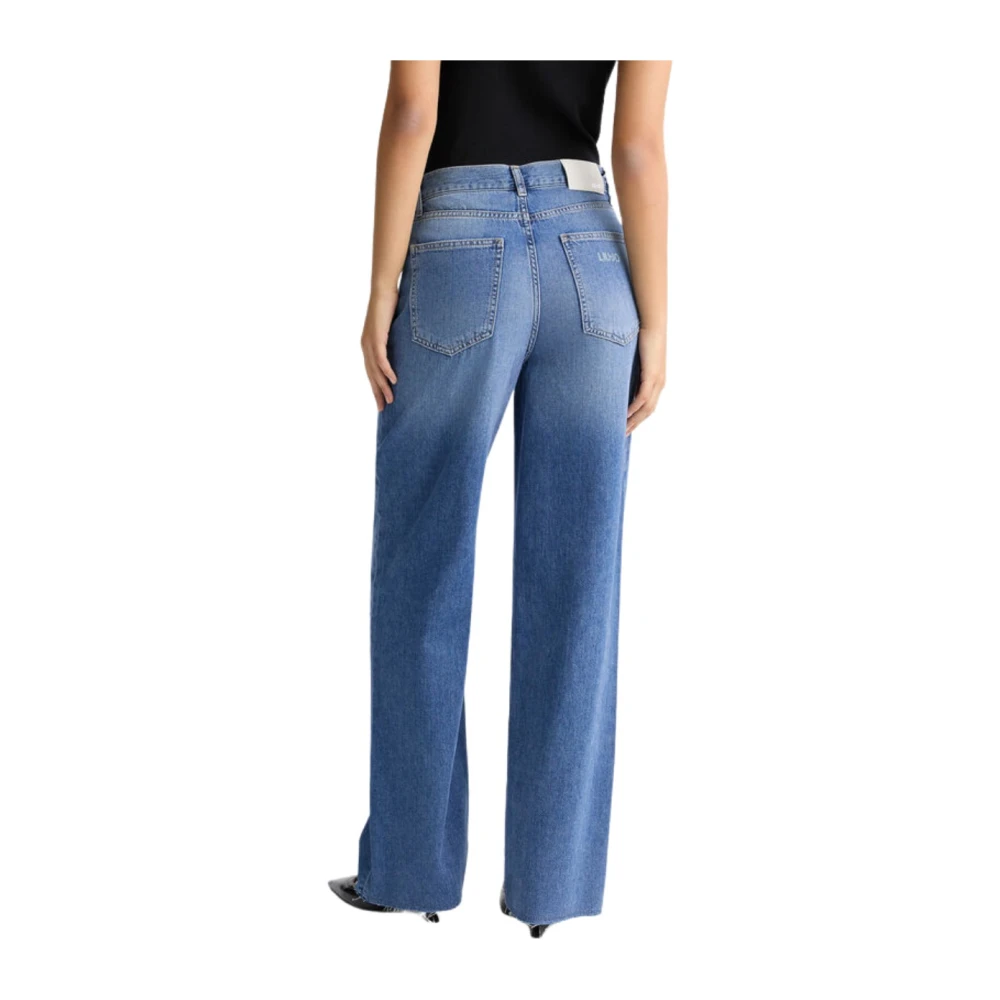 Liu Jo Wijde Pijp Denim Broek Blue Dames