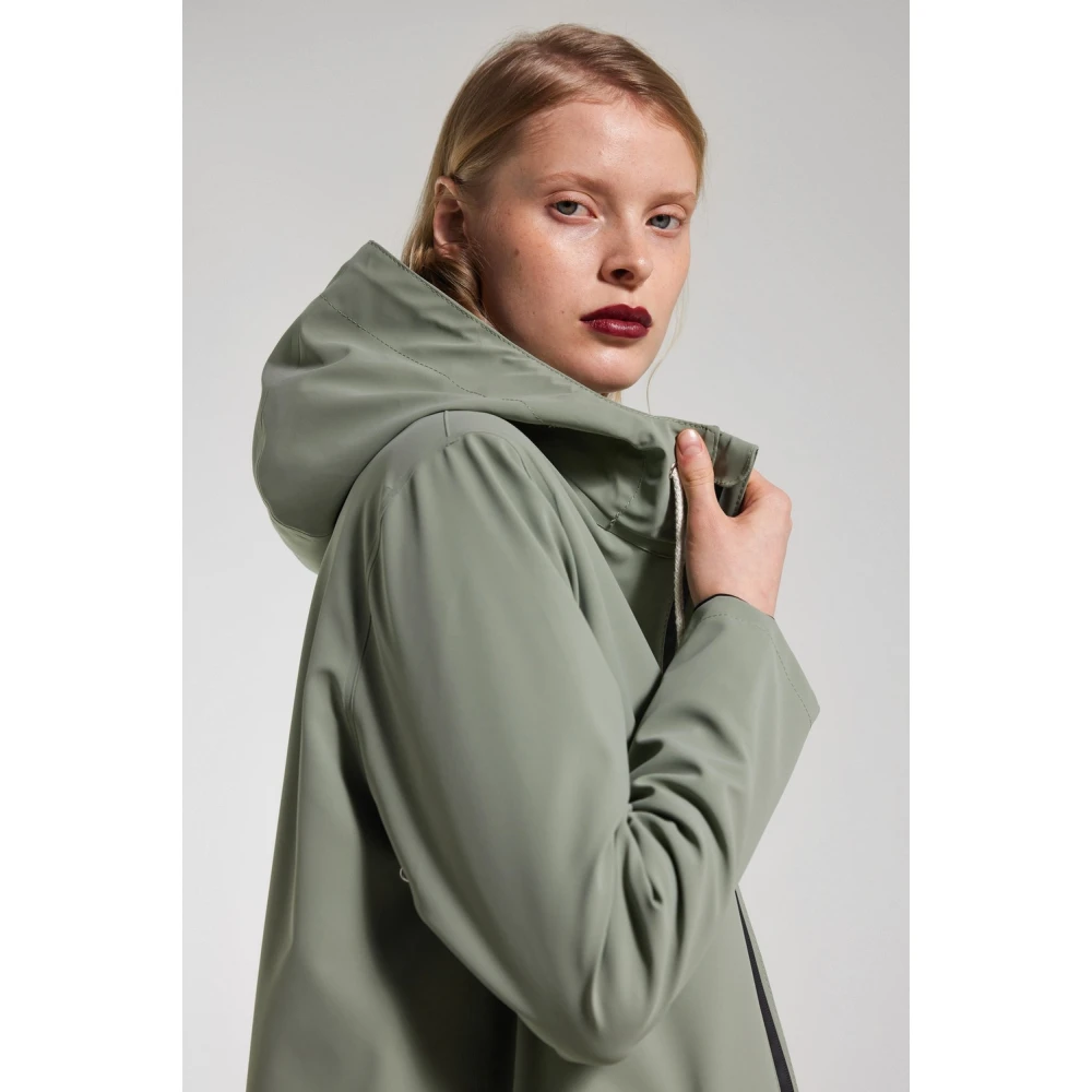Stutterheim Lichtgewicht Rits Matte Regenjas Green Dames
