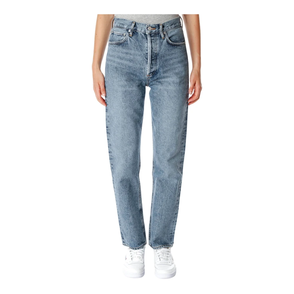Agolde Vintage Highwaist Straight Fit Jeans Blue Dames