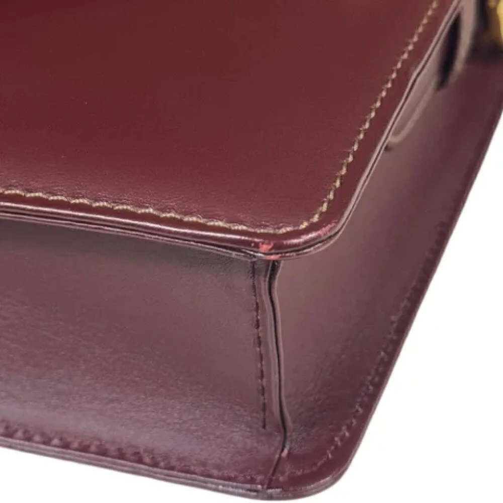 Cartier Vintage Pre-owned Leather shoulder-bags Red Dames