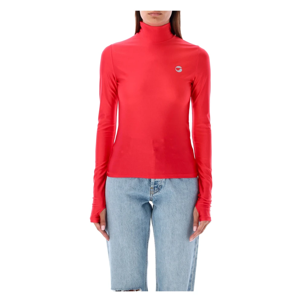 Coperni Rode hoge hals top Aw24 Red Dames