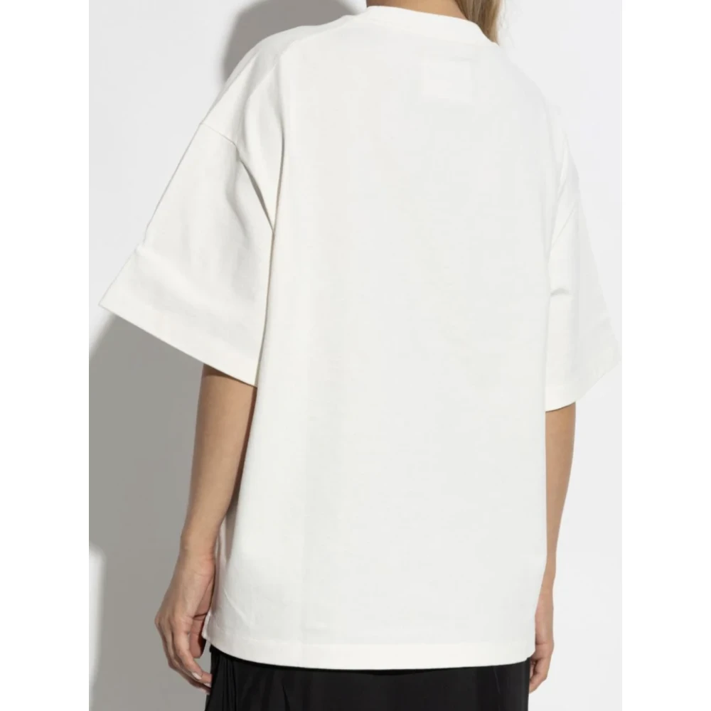 Jil Sander Porselein Logo T-shirt Beige Heren