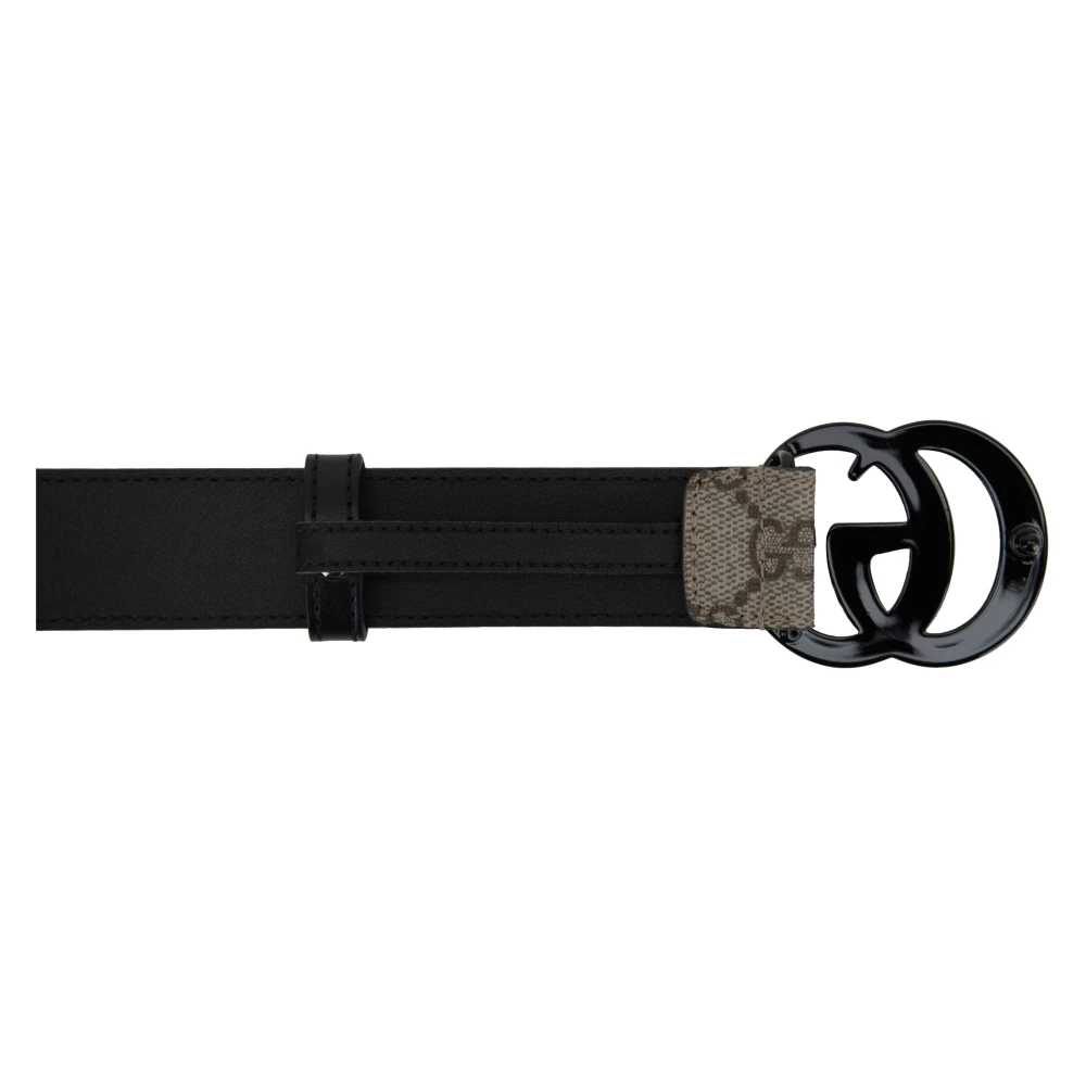 Gucci Leren Riem met Logo Gesp Beige Heren