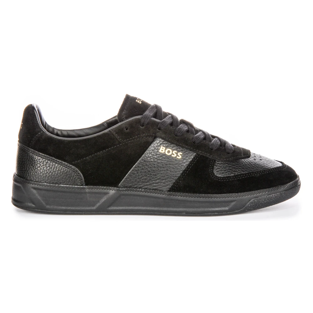 Hugo Men's Black Leather Trainers For - Sneakers - 10 Uk - Shoes