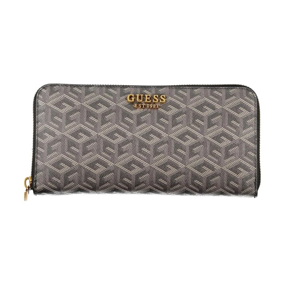 Guess Elegante Zip Wallet met meerdere compartimenten Black Dames