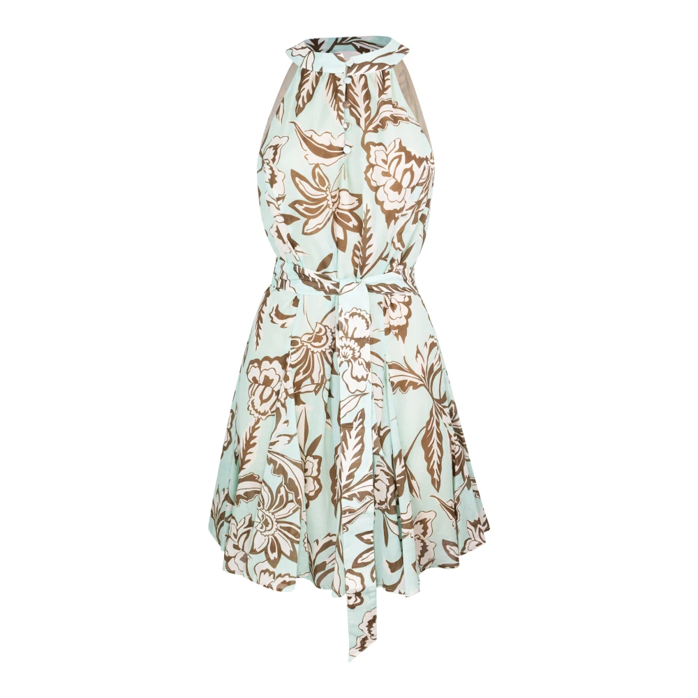 Liu Jo Bloemenprint Katoenen Jurk met Amerikaanse Halslijn Multicolor Dames