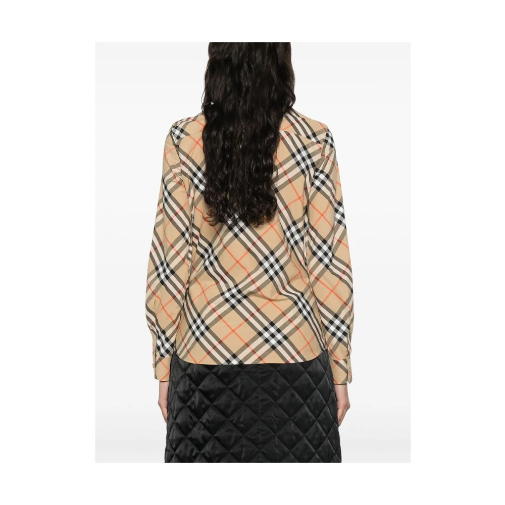 Burberry Beige Archief Knoopshirt Beige Dames