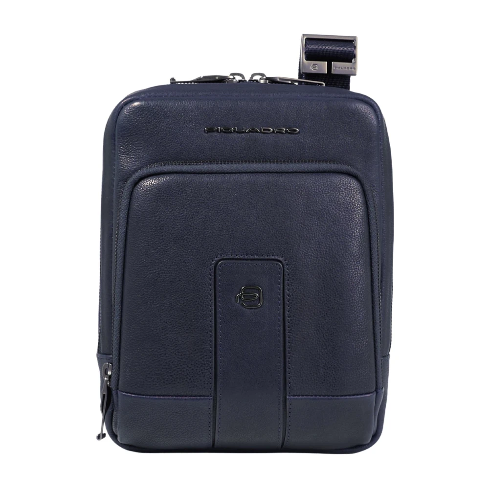 Piquadro Women's Blue Leather Ipad Mini Crossbody Bag