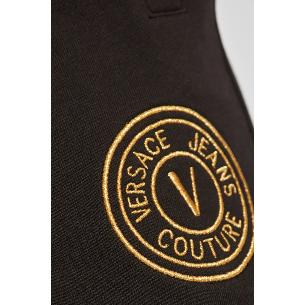 Versace Jeans Couture Sweatpants met geborduurd logo Black Heren