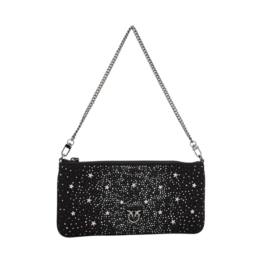 pinko Platte Horizontale Schoudertassen Black Dames
