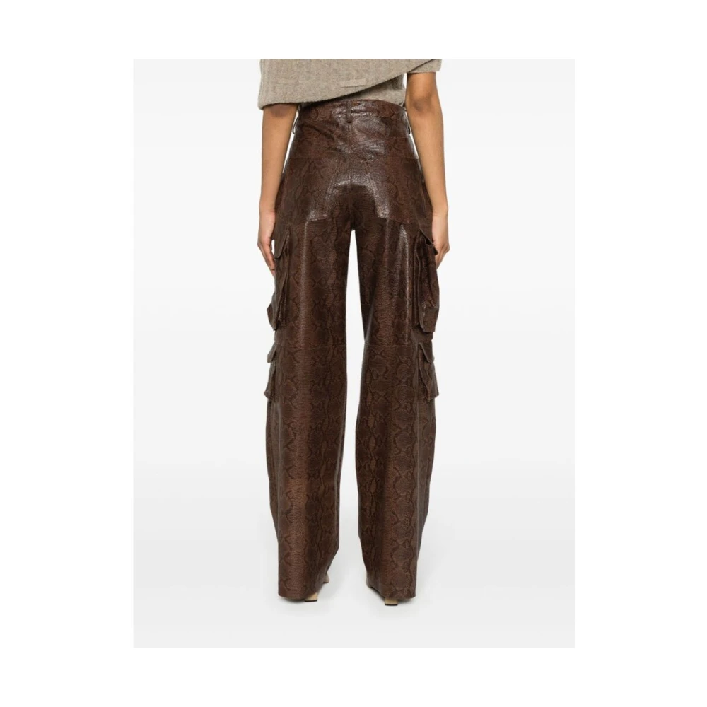 Salvatore Santoro Leather Trousers Brown Dames