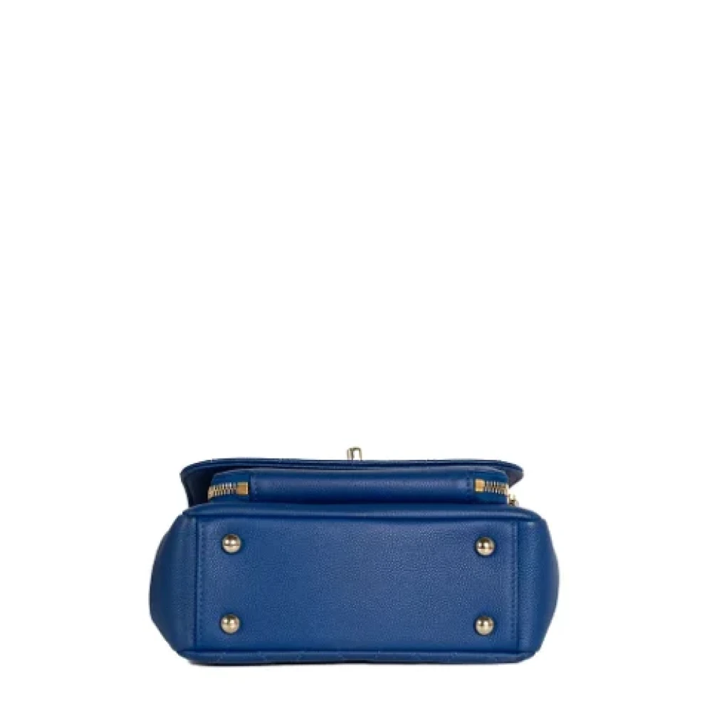 Chanel Vintage Pre-owned Leather handbags Blue Dames