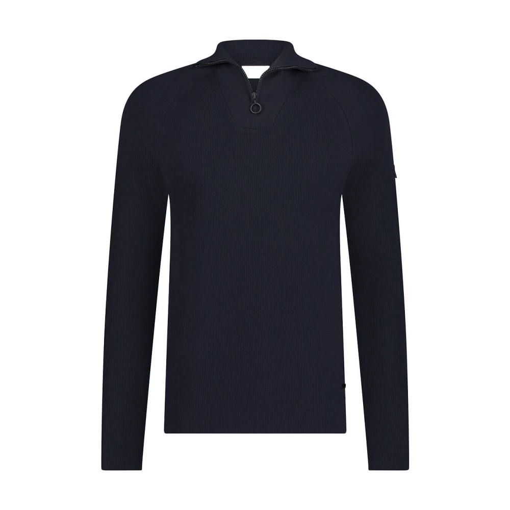 Born With Appetite Tias Halfzip Pullover Blue Heren