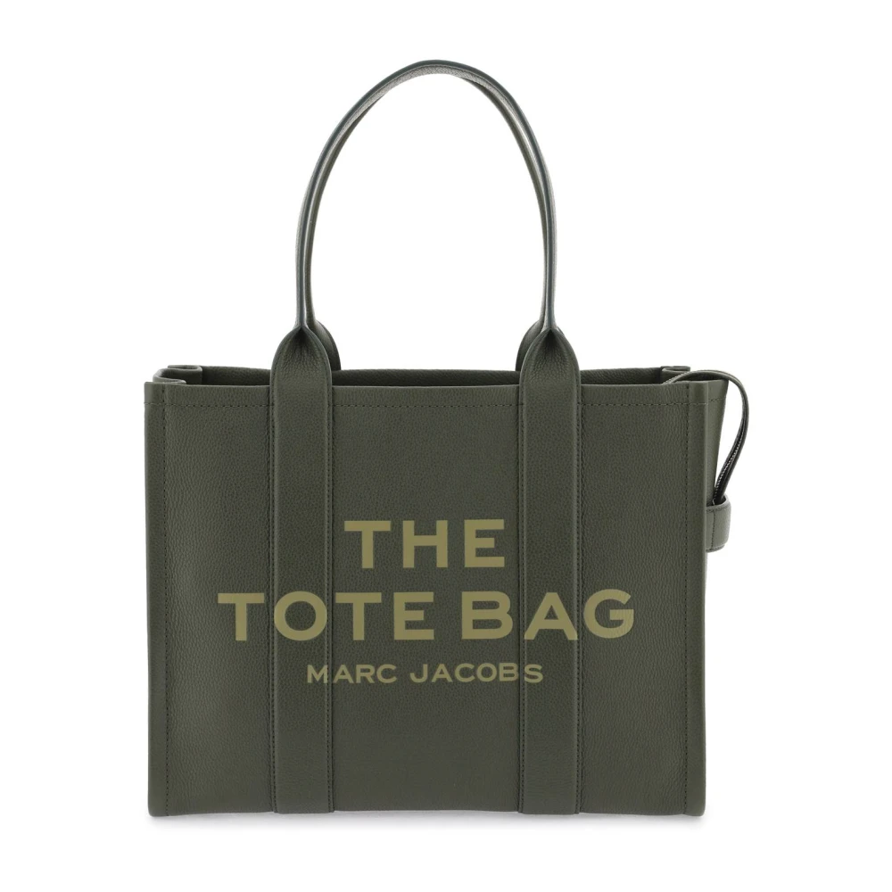 Marc Jacobs Gestructureerde Leren Tote Bag met Logo Green Dames