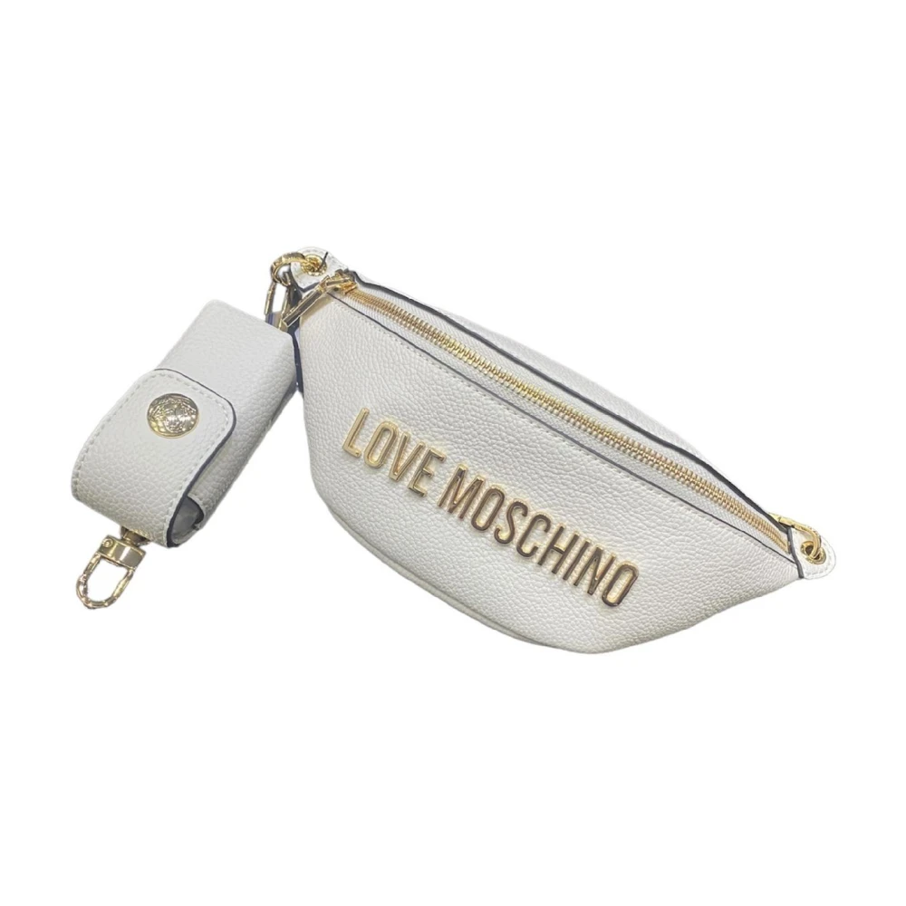 Love Moschino Women's White Keychains, One Size, Shoulder Bag