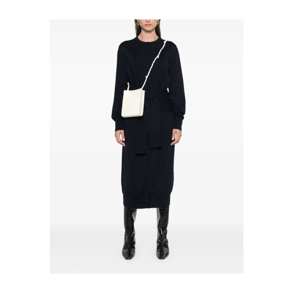 Jil Sander Witte Crossbody Tas met Gevlochten Band White Dames