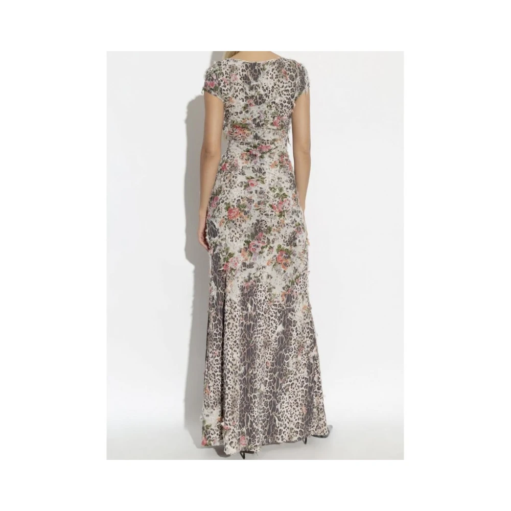 Diesel Dierenprint Viscose Jurk met A-lijn Multicolor Dames