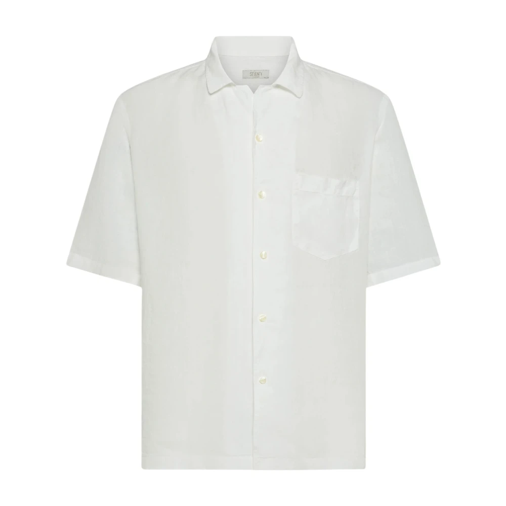 Seventy Men's White Short Sleeve Shirts, L, Short Sleeve Shirt