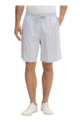 Shorts i randig bomullspoplin