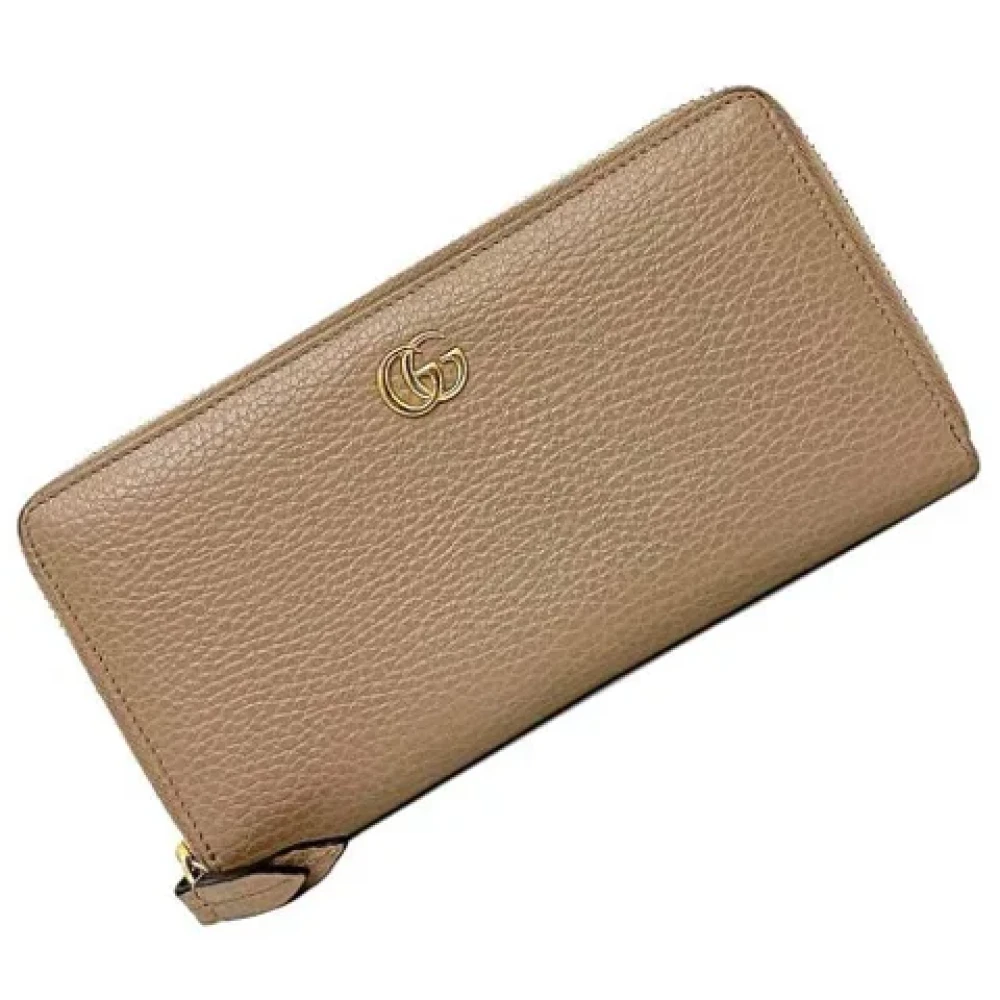 Gucci Vintage Pre-owned Leather wallets Beige Dames