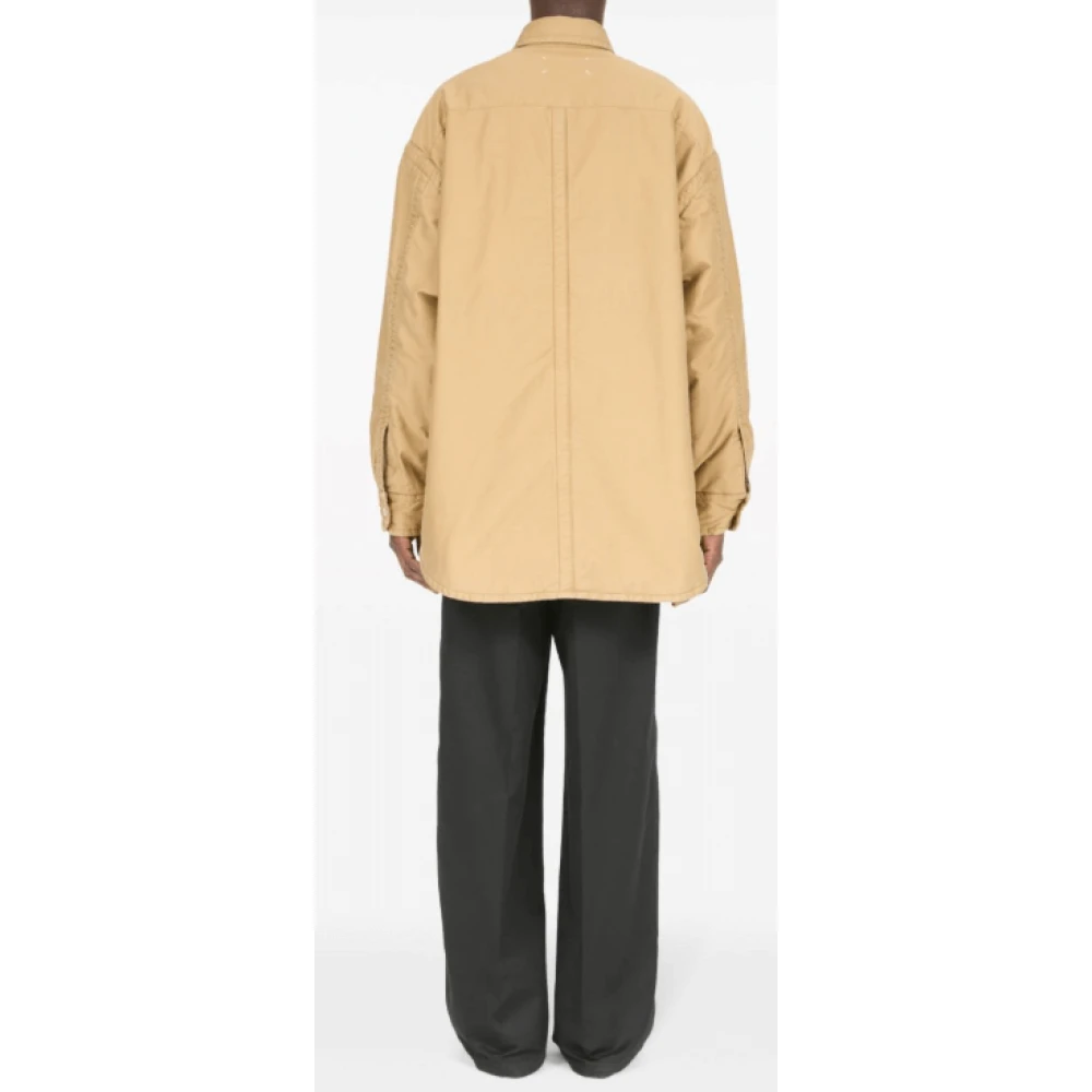 Maison Margiela Beige Katoenen Oversized Shirt Beige Heren