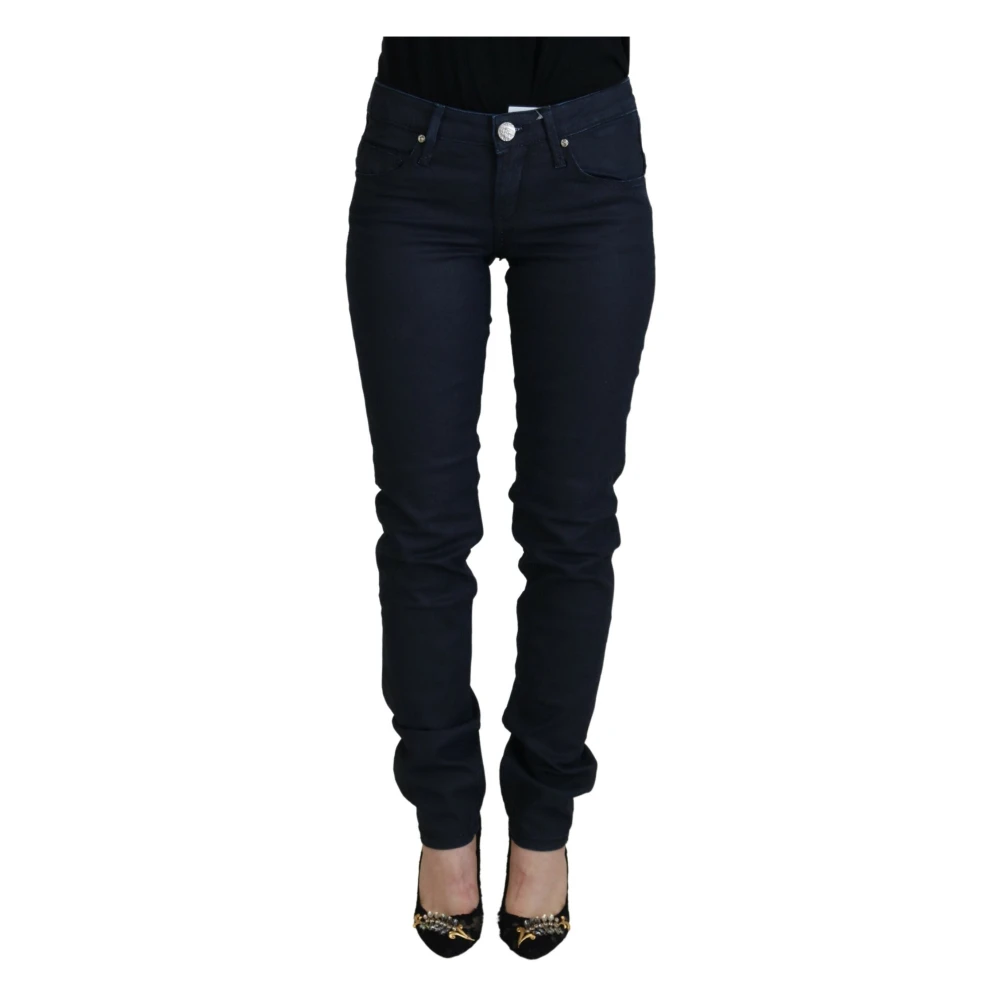 Acht Donna Blu Pantaloni Skinny In Denim A Vita Bassa