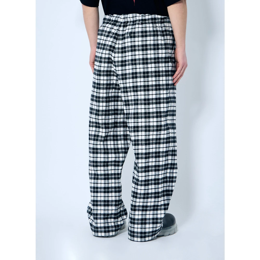 Vetements Geruite Motief Pyjamabroek Black Heren
