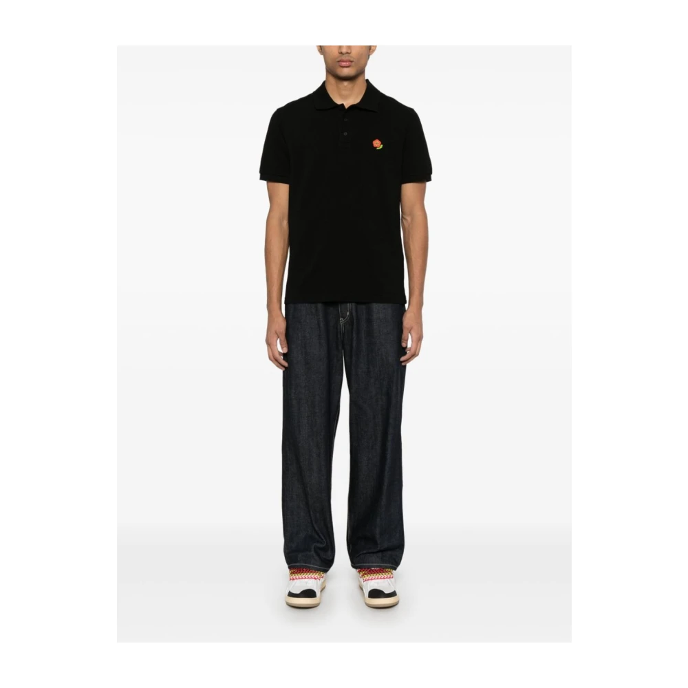 Kenzo Geborduurd Pop Polo Shirt Black Heren