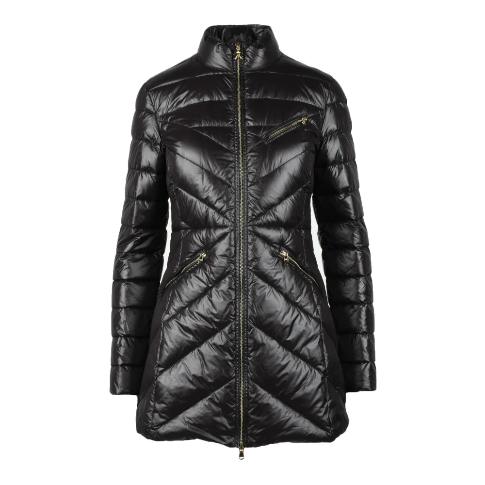 PATRIZIA PEPE Nylon buitenkleding jas Black Dames