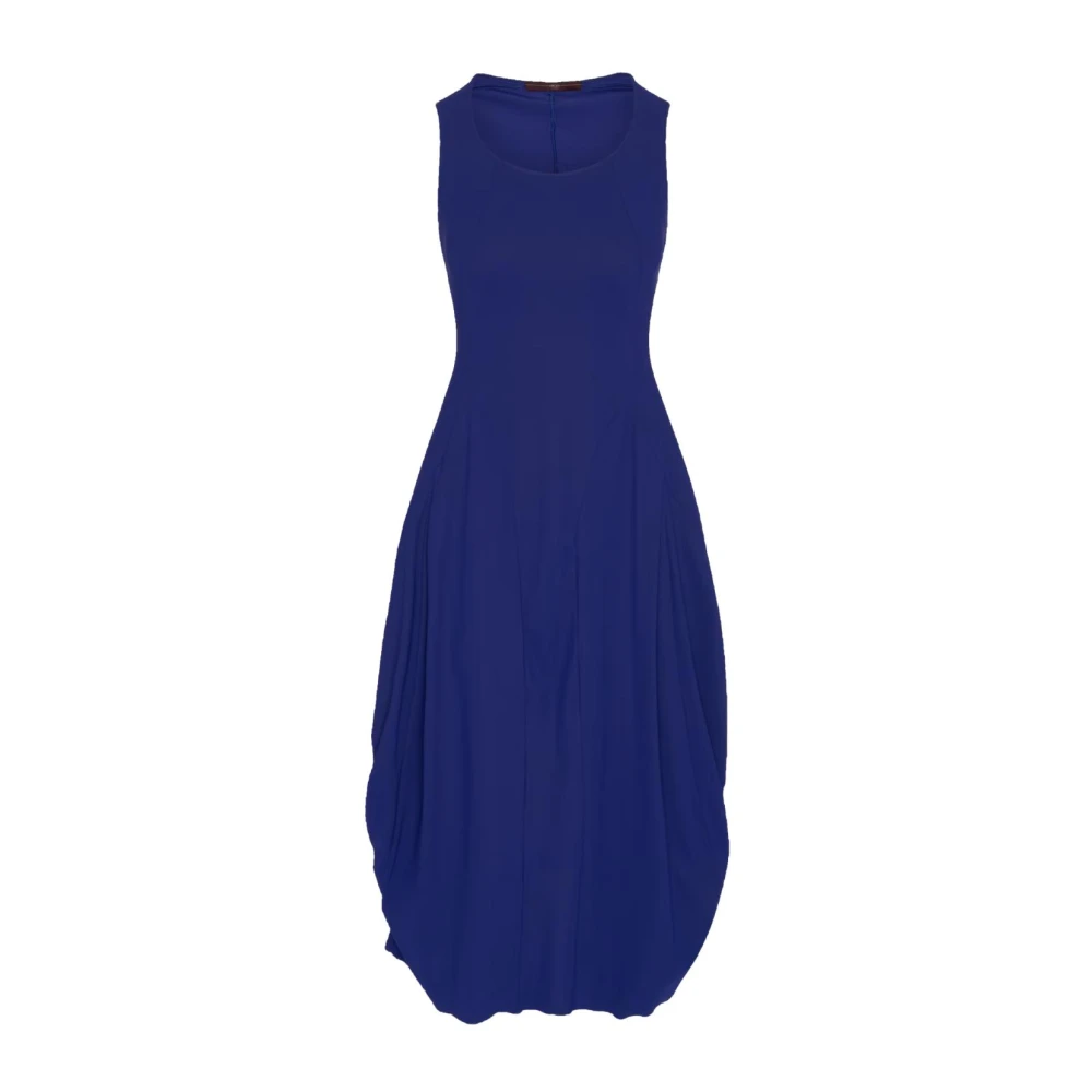 High Klassieke mouwloze jurk met V-hals Blue Dames