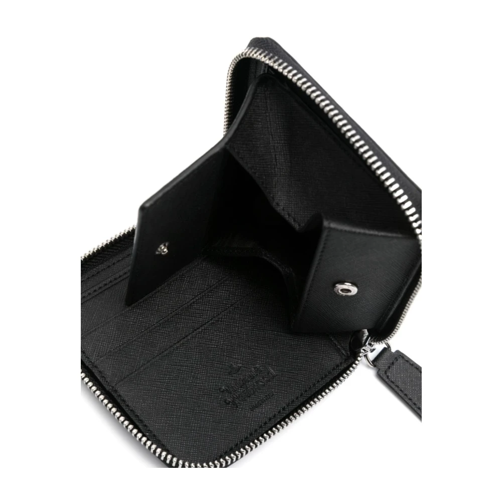 Vivienne Westwood Zwarte portemonnee van imitatieleer met kenmerkende Orb-plaque Black Dames
