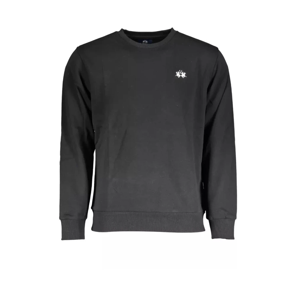 La Martina Men's Black Sweatshirts, Xl, Cotton Sweatshirt For