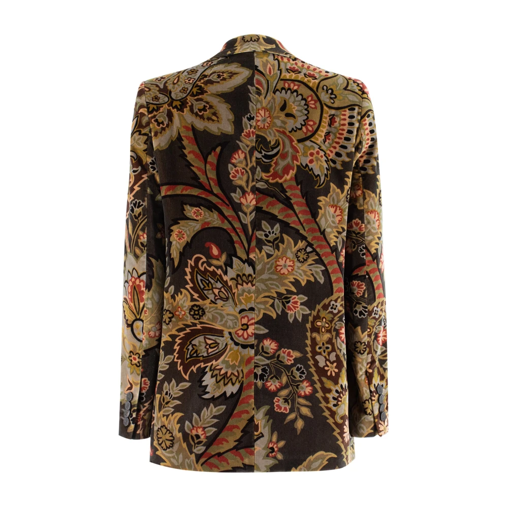 ETRO Bloemen Paisley Katoenen Jas Multicolor Dames