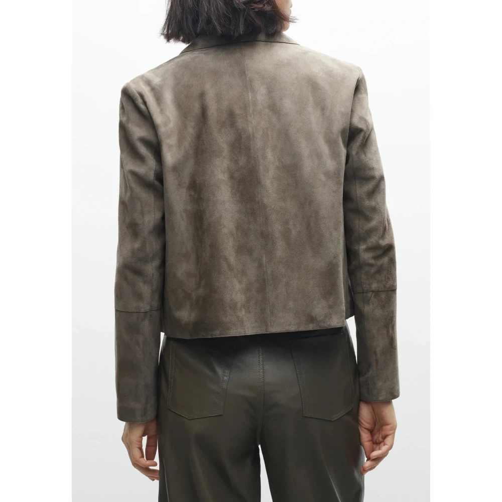 Arma Suède Button-Down Jas met Hoornknopen Brown Dames
