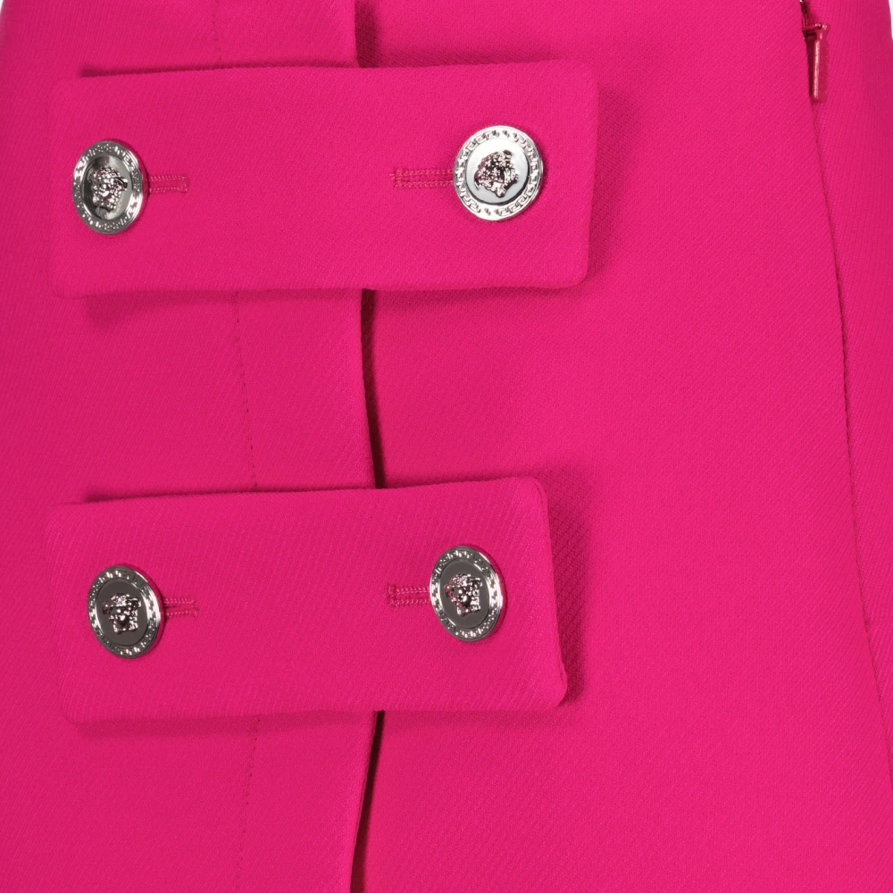 Versace Korte effen mini-rok Pink Dames