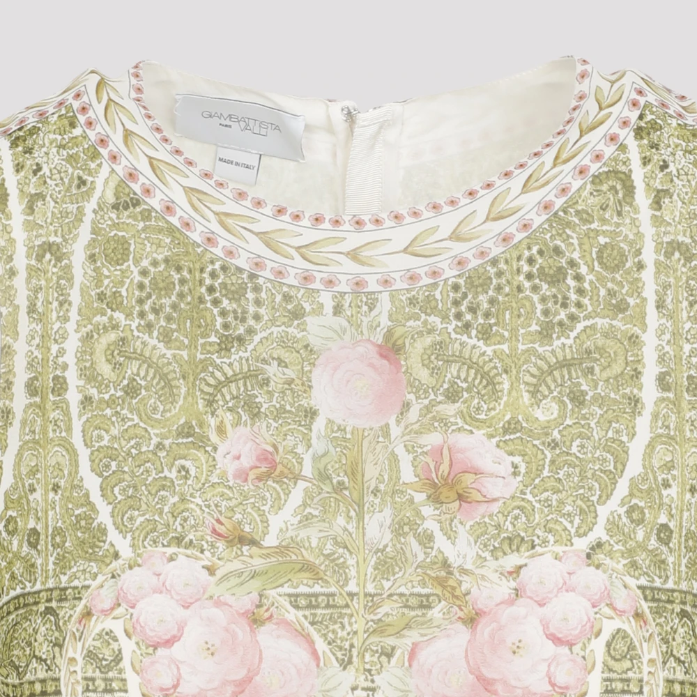 Giambattista Valli Groene Roos Georgette Lange Jurk Green Dames