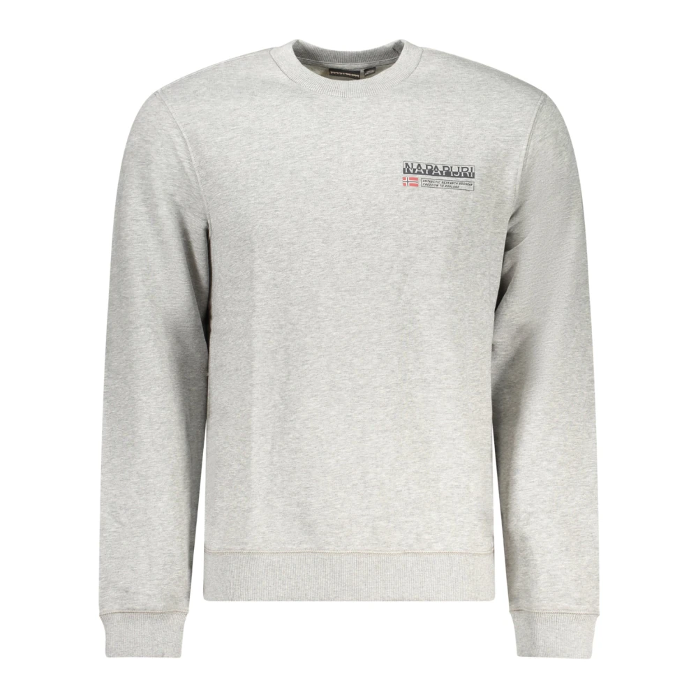 Napapijri Grijze Sweatshirt met Print en Lange Mouwen Gray Heren