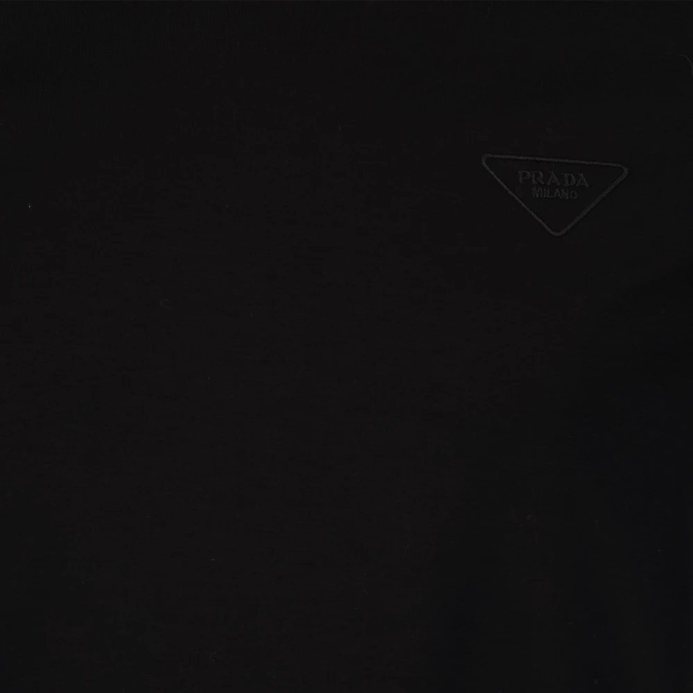 Prada Driehoekig Logo T-Shirt Black Heren