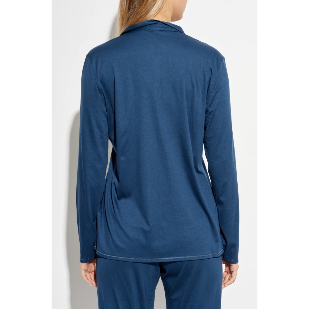 Hanro Shirt Grand Central Blue Dames
