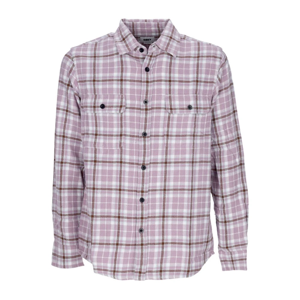 Obey Geruite Flanellen Overhemd met Lange Mouwen Multicolor Heren