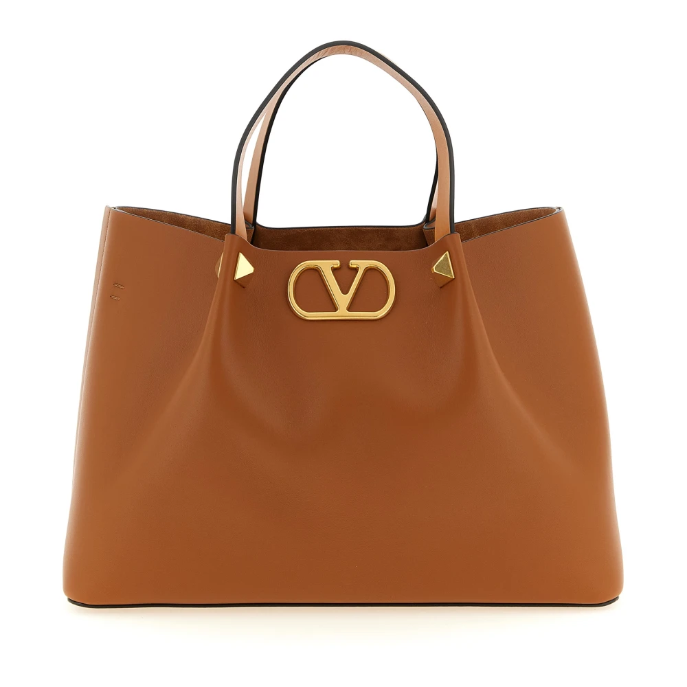 Valentino Garavani Women's Brown Vlogo Signature Medium Shopping Bag