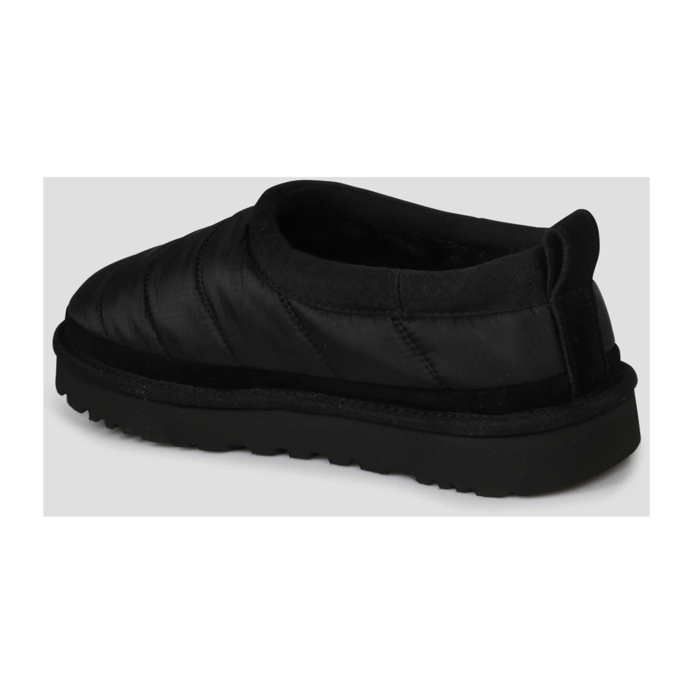 Ugg Gewatteerde gerecyclede nylon pantoffels Black Dames