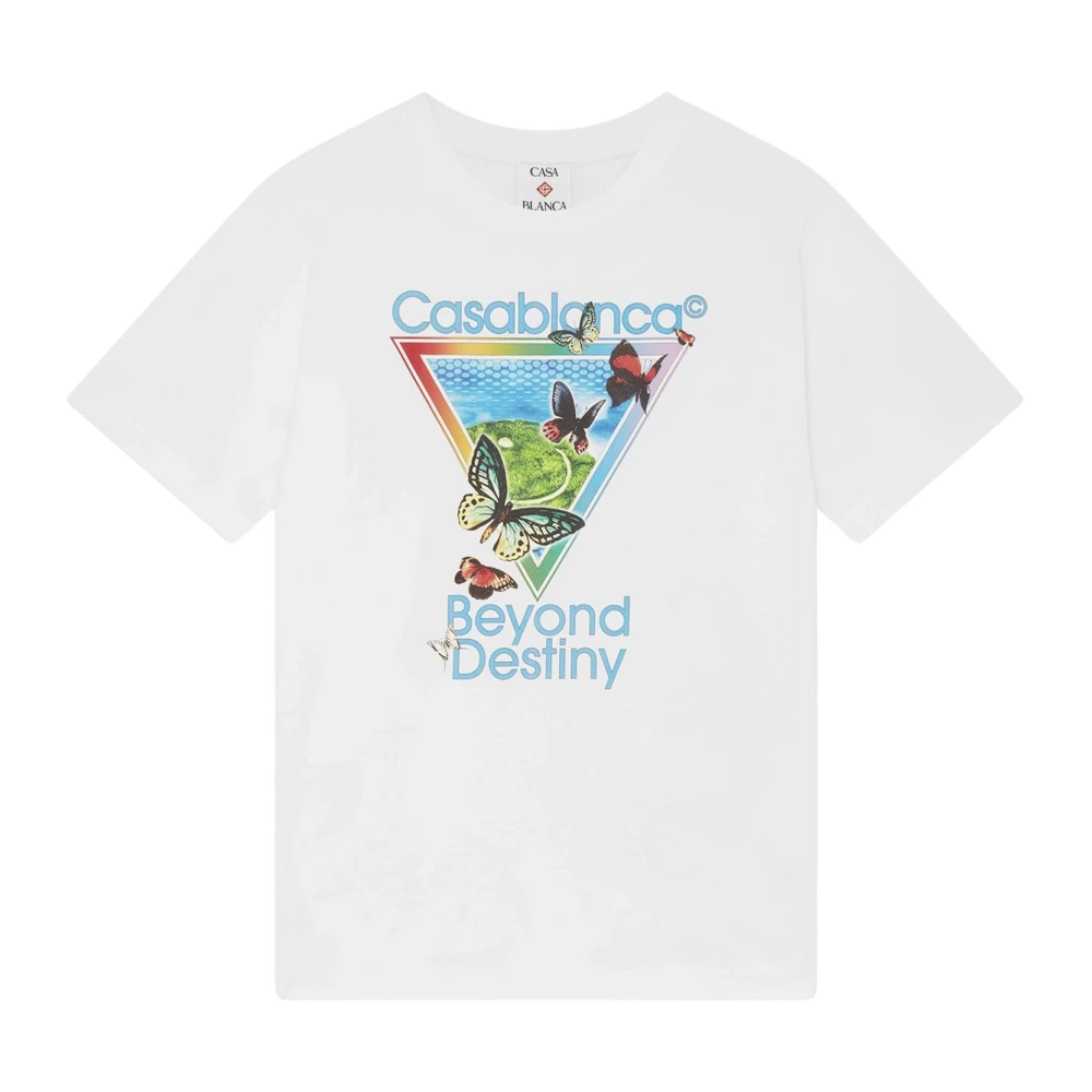 Casablanca Men's White T-Shirts, M, Cotton T-Shirt With Logo