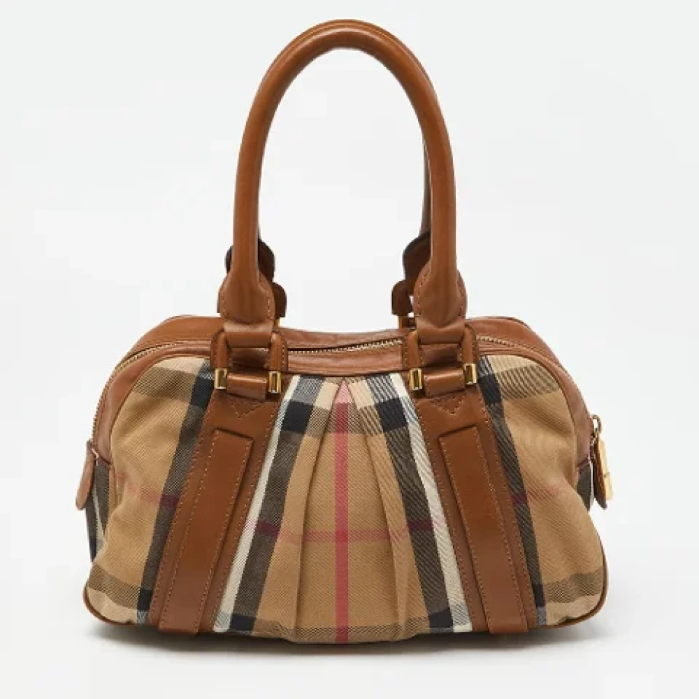 Burberry Vintage Pre-owned Canvas pouches Brown Dames