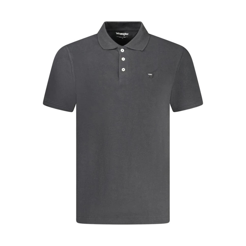 Wrangler Men's Black Cotton Polo Shirt Classic Fit