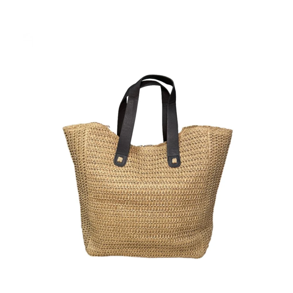 Molly Bracken Stro Shopper Tas met Handvatten Beige Dames