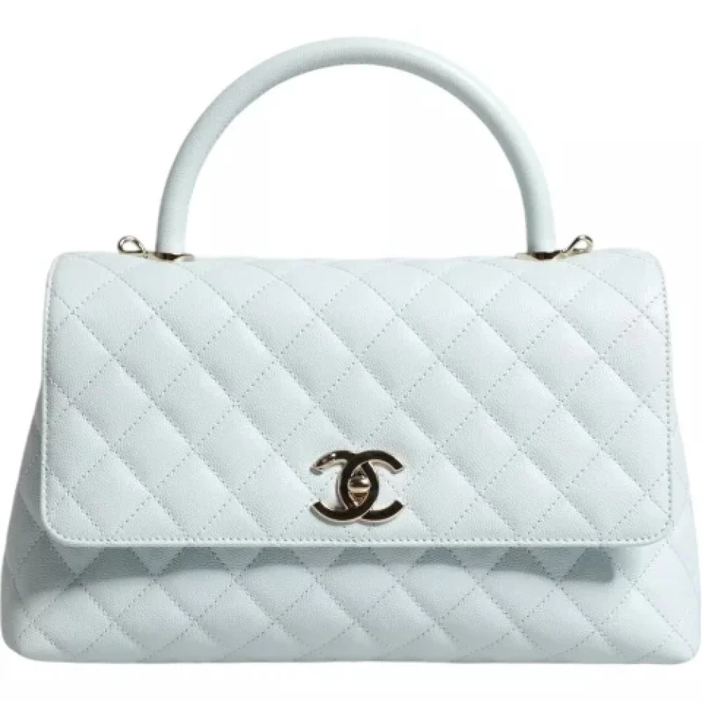 Chanel Vintage Pre-owned Leather chanel-bags Blue Dames