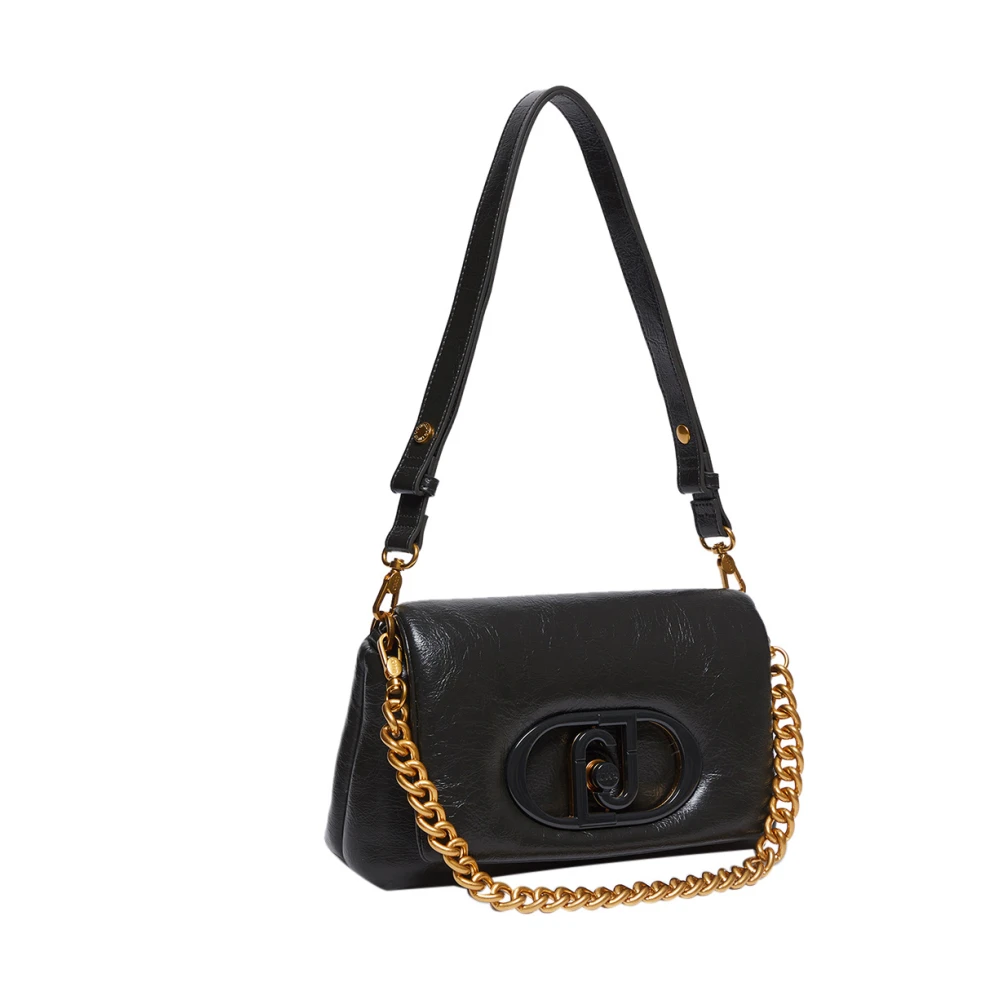 Liu Jo Groene Vegan Schoudertas Elegant Ontwerp Black Dames
