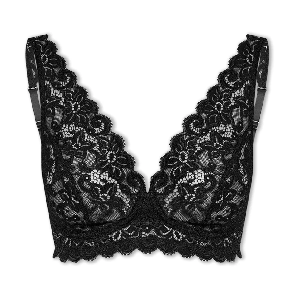 Hanro Mujer Negro Ropa Interior, Talla: 70D Eu