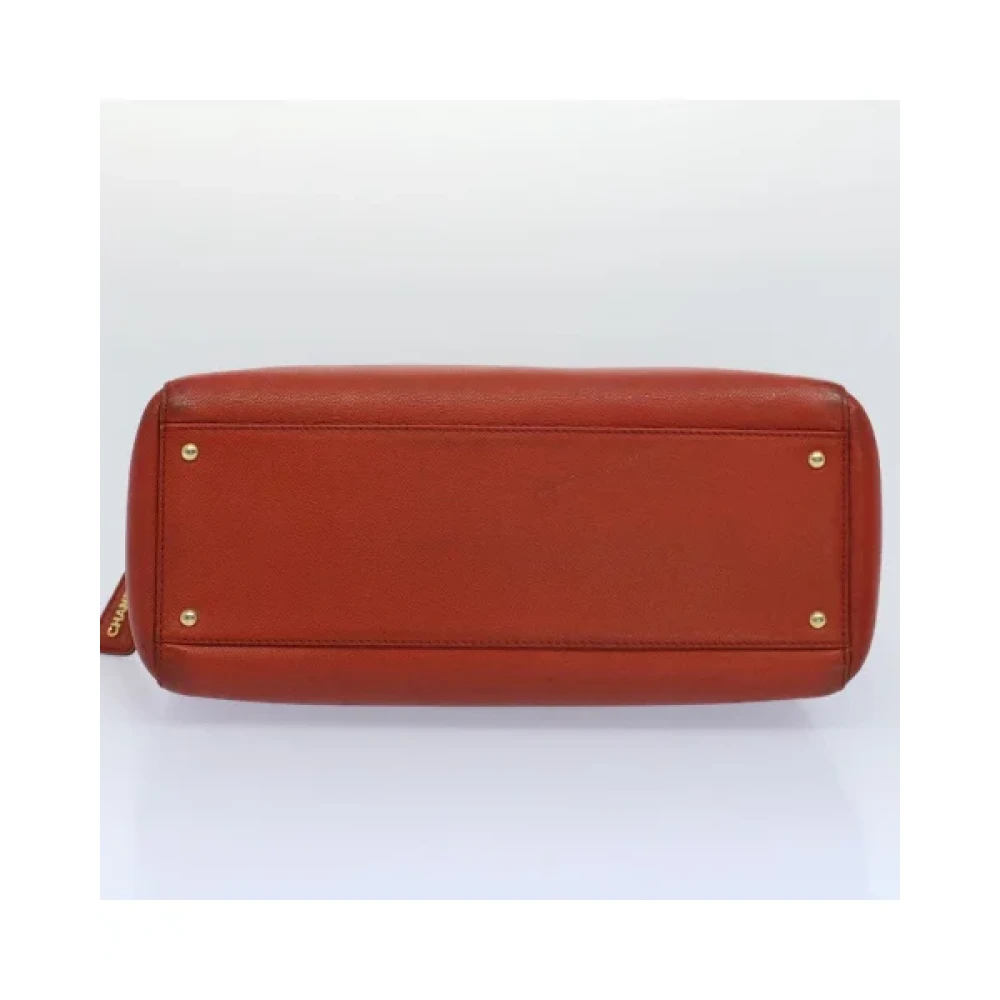 Chanel Vintage Pre-owned Leather chanel-bags Orange Dames